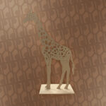 wooden giraffe decor for events and parties to create safari theme