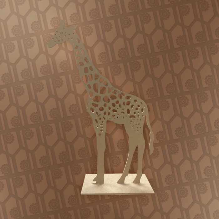wooden giraffe decor for events and parties to create safari theme