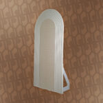 side view of oval half rippled backdrop