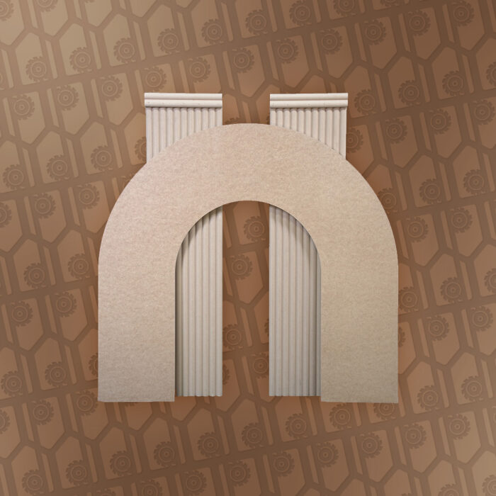 detachable version of bottom rippled hollow arch