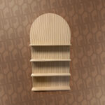 rippled champagne bar for events and parties with shelves