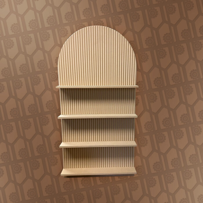 rippled champagne bar for events and parties with shelves